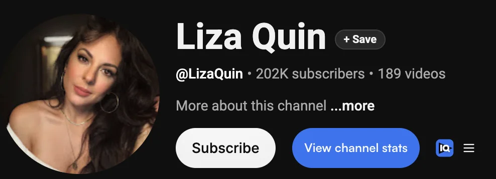 Liza Quin, vocal coaching channel on YouTube, 202K subscribers