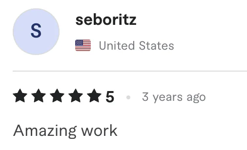 Five star review from seboritz, United States: Amazing work