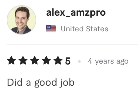 Five star review from alex_amzpro, United States: Did a good job